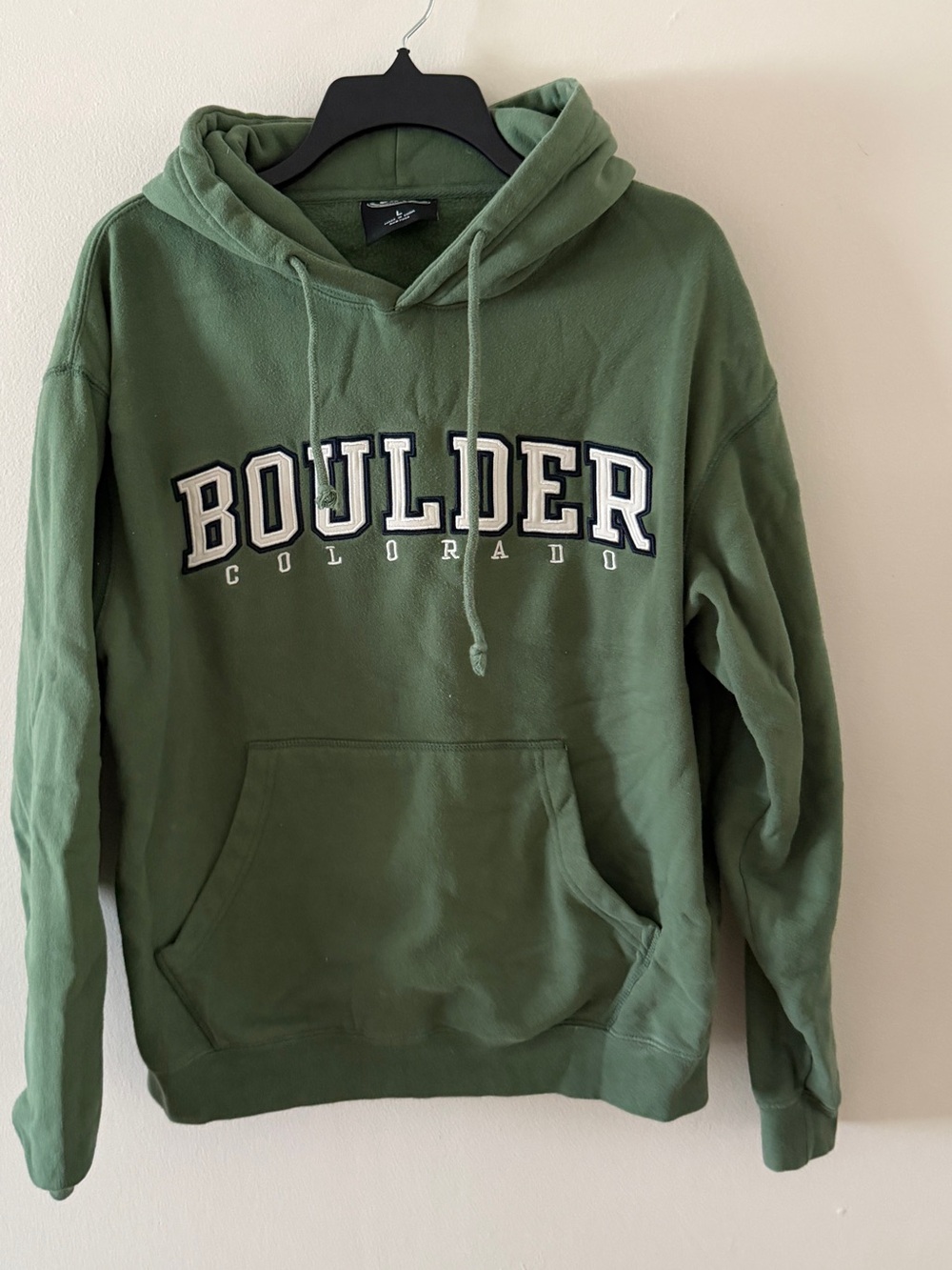 Boulder Colorado Olive Green Pullover Hoodie